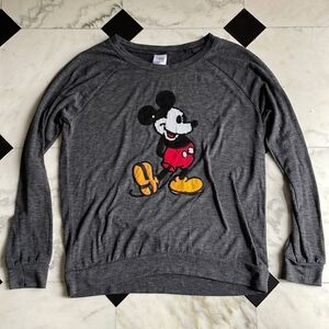 Disney Sequin Mickey Mouse Long Sleeve Tee